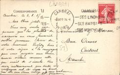 CPA Cambrai monument Blériot