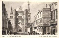 CPA Compiegne Vue De I'Eglise Saint Corneille