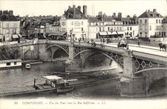 CPA Compiegne Vue Du Pont Vers La Rue Solférino