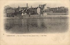 CPA Compiegne Vue Sur I'Oise tour Jeanne d'Arc