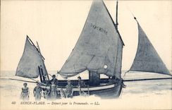 CPA Berck Plage Depart Pour La Promenade