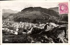 CPA La Bourboule les rochers Et La Ville