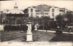 CPA Biarritz Le Jardin Public Et La Gare Du Midi