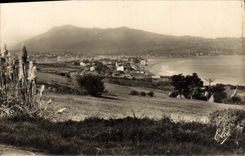 CPA HENDAYE Vue Generale Au Fond Les Monts Espagnols