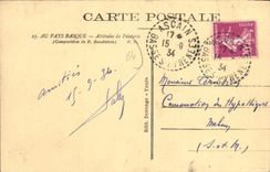 CPA Au Pays Basque Attitude De Pelotaris Baudichon