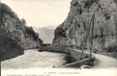 CPA Accous Gorge Et Pont D'Esquit