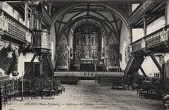CPA Ascain Interieur De I'Eglise