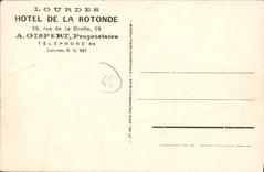 CPA Lourdes Hotel De La Rotonde Gispert