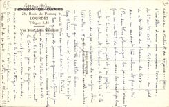 CPA Lourdes Vue Prise De La Basilique pension des dames 25 route de Pontacq