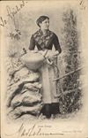 CPA Jeune Femme