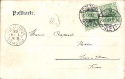 CPA Colmar fontaine Scwendi Haute Alsace