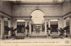 CPA Lyon Exposition Internationale 1914 salon parisien