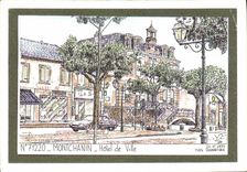 CPSM Montchanin Hotel De Ville Yves Ducourtioux