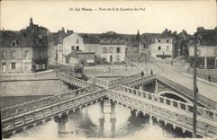 CPA Le Mans Pont En X Et Quartier du pré