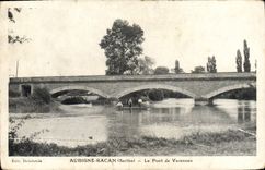 CPA Aubigne Racan Le Pont De Varennes