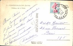 CPA Ponce Sur Le Loir Chateau De La Flotte