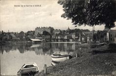 CPA Bords De La Sarthe A Sablé