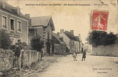 CPA St Aubin De Locquenay Rue Du Calvaire environs de Fresnay-sur-Sarthe