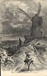 CPA les Moulins De Montmartre Au XVIIème siècle