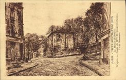 CPA Paris Vieux Montmartre La Maison De Berlioz 1922 fusain Kosmann-Sichel