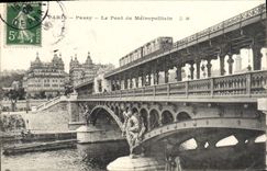 CPA Paris Passy Le Pont Du Metropolitain