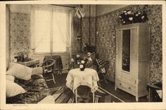 CPA Paris Avenue Reille Foyer Sainte Jeanne D'Arc Chambre De La Pension De Famille