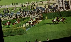 CPSM Paris  Le Champ De Courses D'Auteuil La Riviere Des Tribunes