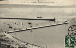 CPA Le Havre La Nouvelle Entree Du Port