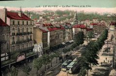 CPA Le Havre La Rue Thiers Et La Cote