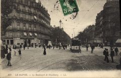 CPA Le Havre Le Boulevard De Strasbourg