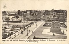 CPA Le Havre Ensemble De La Place Gambetta Du Bassin Du Commerce bassin du Roy