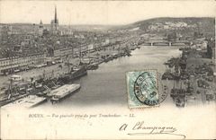 CPA Rouen Vue Generale Prise Du Pont transbordeur