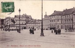 CPA Rouen Place De I'Hotel De Ville