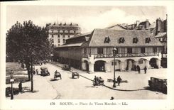 CPA Rouen Place De Vieux Marché