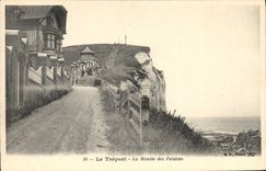 CPA Le Treport La Montee Des Falaises