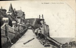 CPA Le Treport Escalier De La Falaise