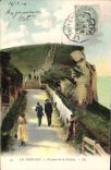 CPA Le Treport Escalier De La Falaise