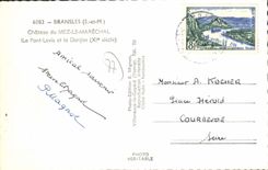 CPA Bransles Chateau Du Mez Le Marechal Le Pont Levis Et Le Donjon