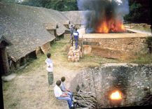 CPSM Grand Feu Tuilerie De Bezanleu TREUZY LEVELAY 