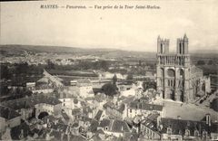 CPA Mantes Panorama Vue Prise De La Tour Saint Maclou