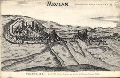 CPA Meulan D'Apres Un Dessin De Nicolas Tassin 1634
