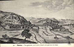 CPA Meulan Vue Generale D'Apres Une gravure du temps