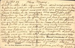 CPA Poissy Le Bras Migneaux Et I'Avenue