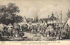 CPA St Germain En Laye La Foire Aux Loges Dans La Foret au XVIIème siècle