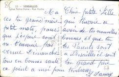 CPA Versailles Eglise Notre Dame Rue Hoche