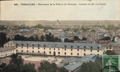 CPA Versailles Panorama De La Ville Et Du Chesnay caserne du 22ème d'artillerie