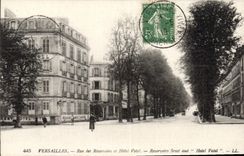 CPA Versailles Rue Des Reservoirs Et Hotel Vatel