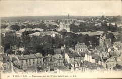CPA Versailles Panorama Pris De I'Eglise Saint Louis