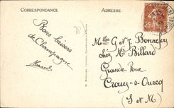 CPA Champagne Sur Seine Route De La Celle