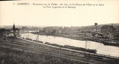 CPA Andresy Panorama Sur La Valee Au Loin Le Confluent pont suspendu barrage